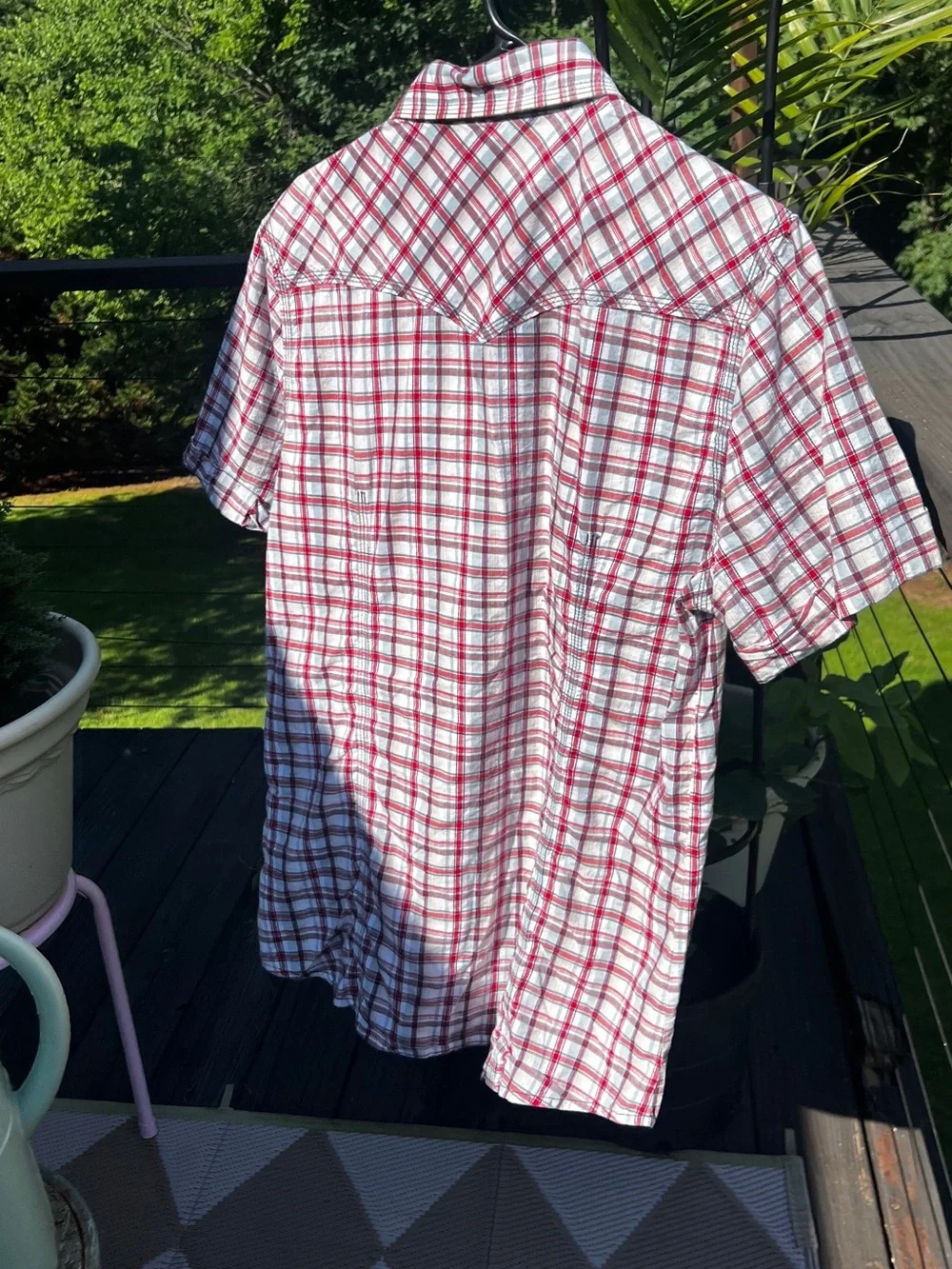 True Religion Plaid Pearl Snap Western Shirt Men’s Large Cowboy Rodeo